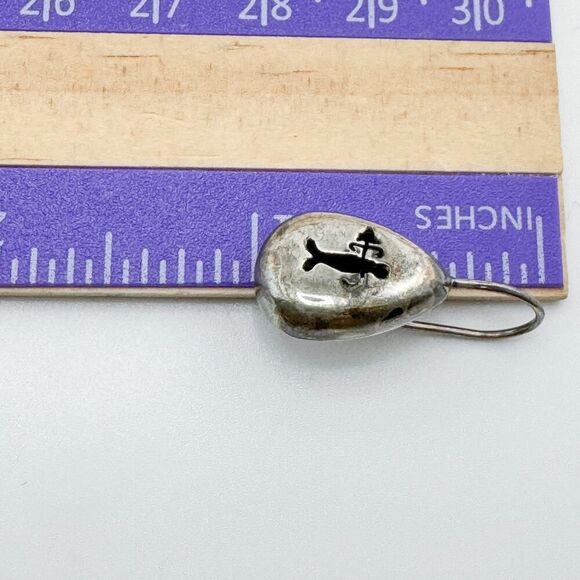 Vintage Sagittarius 925 Sterling Silver Drop Earrings Horoscope Personality - Picture 9 of 9